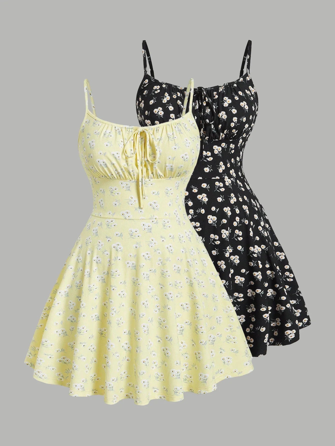 New Fashion Floral Elegant Sleeveless Camisole Dress