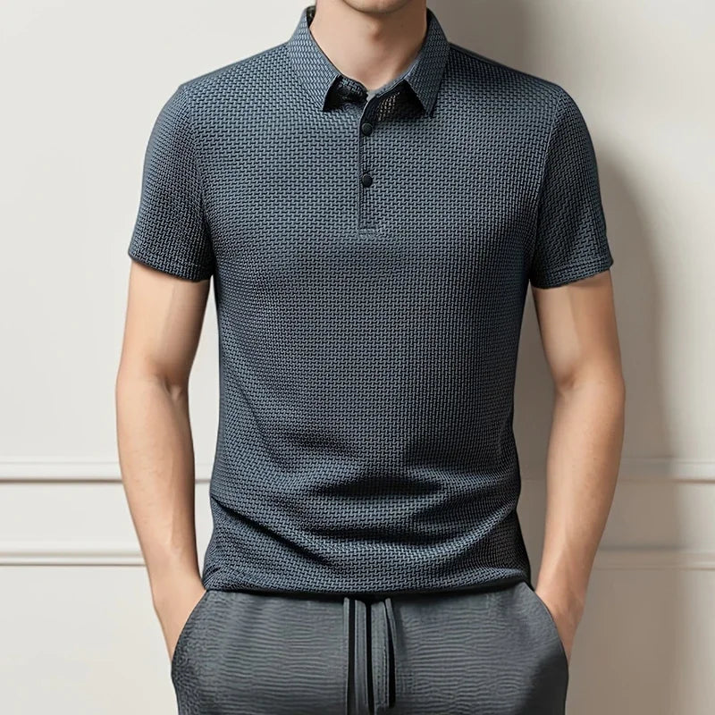 Men's Business Casual Short-Sleeved Polo Shirt