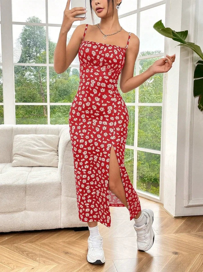 Daisy Leopard Print Maxi Dress