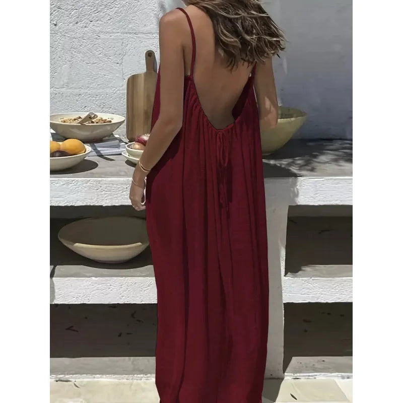 New Arrival Women's Strapless Backless Maxi Dress