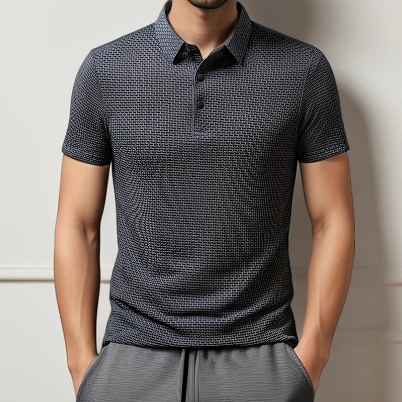 Men's Business Casual Short-Sleeved Polo Shirt