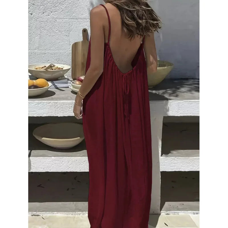 New Arrival Women's Strapless Backless Maxi Dress