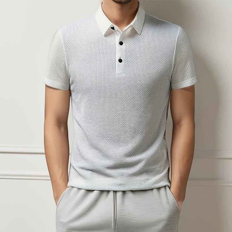 Men's Business Casual Short-Sleeved Polo Shirt