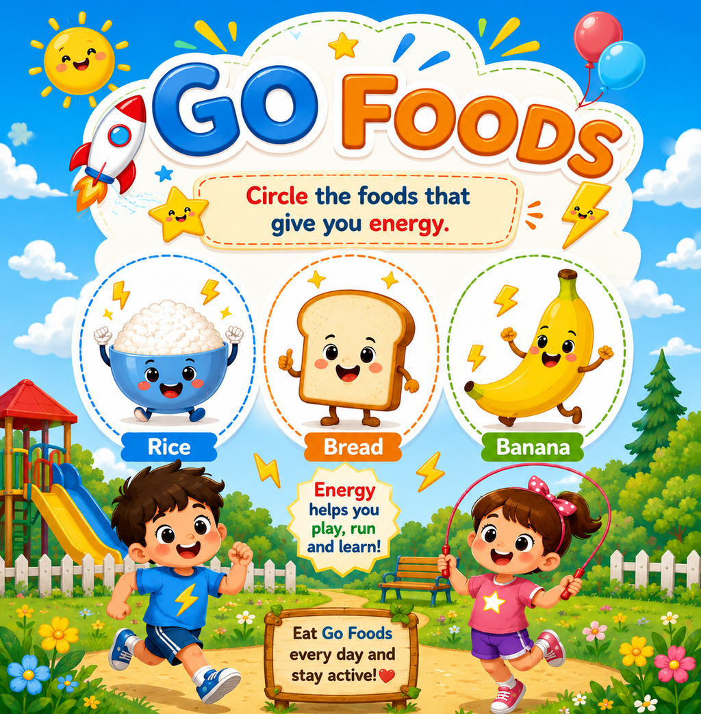 Grow, Glow & Go! Food Activity Book for Kids