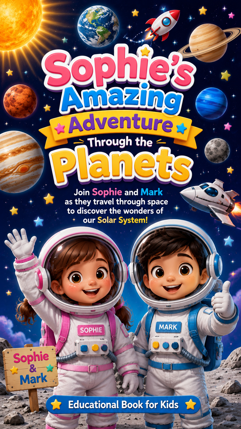 Sophie and Mark's Amazing Adventure Through the Planets-Ebook